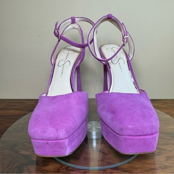 Jessica Simpson Deirae Suede Ankle Strap Platform Pump in Orchid - Picture 7 of 16
